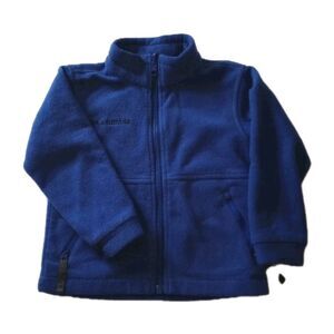 Columbia Jacket Blue Fleece Full Zip Lightweight Outerwear Coat sz 4T Boys